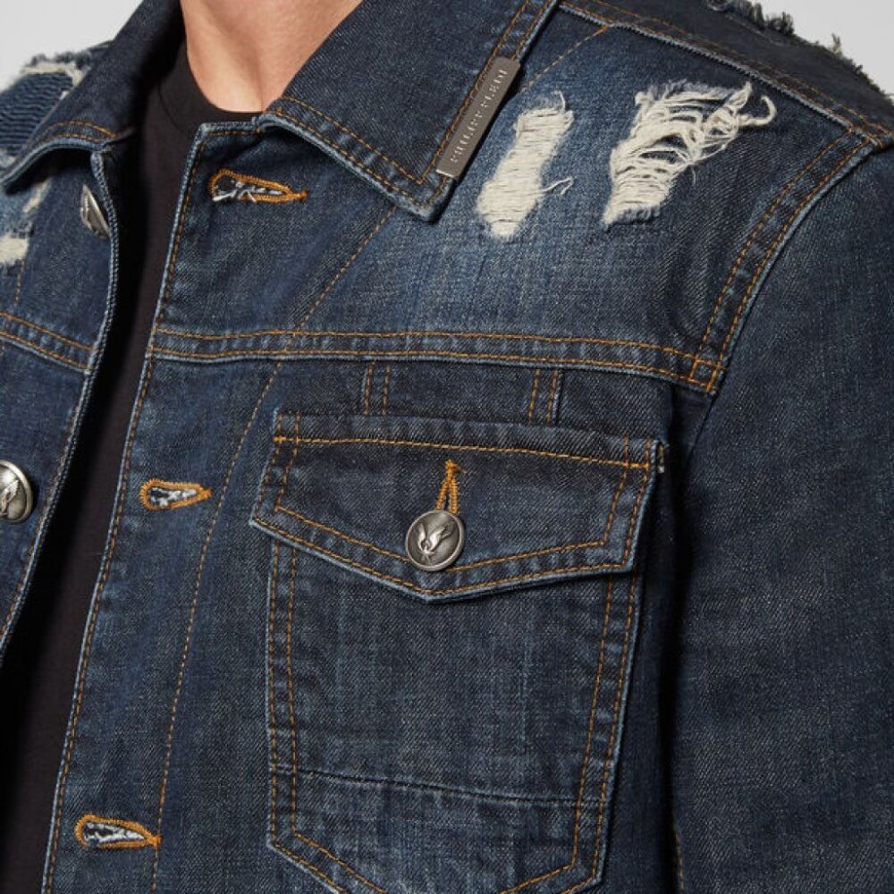 NWT - Philipp Plein Night & Day Men's Denim Jacket🎸 - Picture 5 of 11